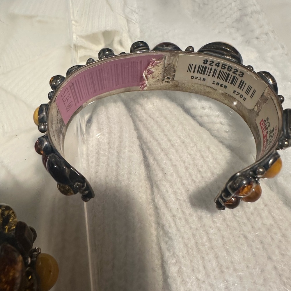 Authentic Elegant Multi-Stone Cuff Bracelet Good … - image 2